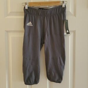Adidas Press Coverage Football Pants Youth L GRAY Polyester Spandex